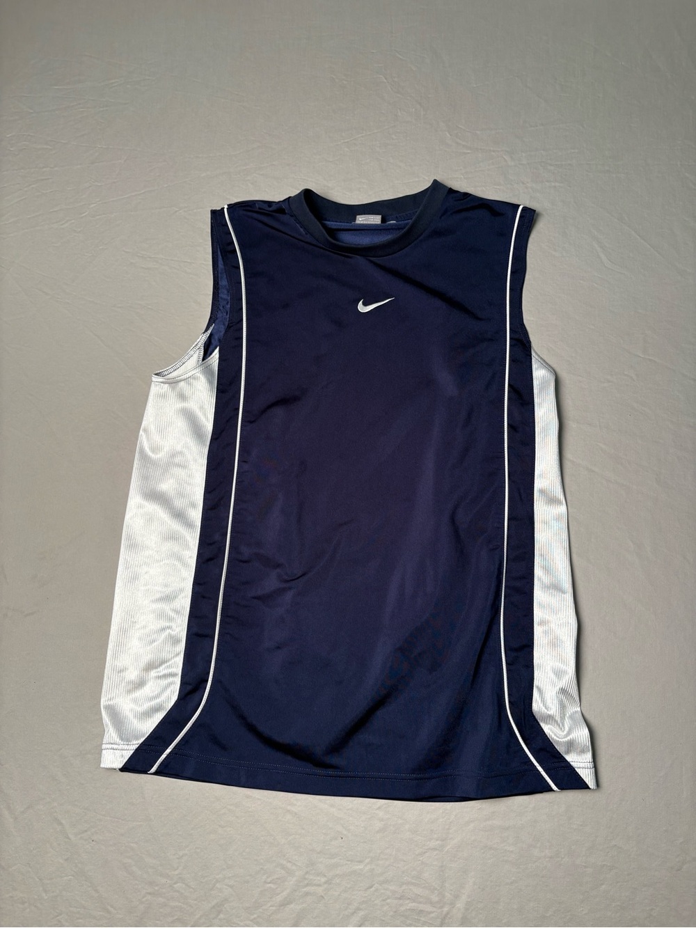Nike Men’s Navy & White Sleeveless Swim Top